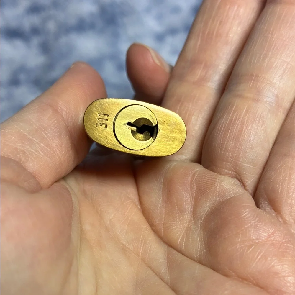 Louis Vuitton Gold Tone Padlock with Key France 311 Brass - Picture 4 of 4